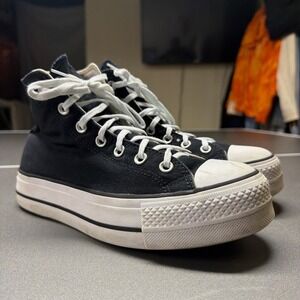 Converse Chuck Taylor All Star Lift Platform High Top Black White Womens 8